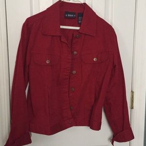 Bill Blass Red Jean Jacket